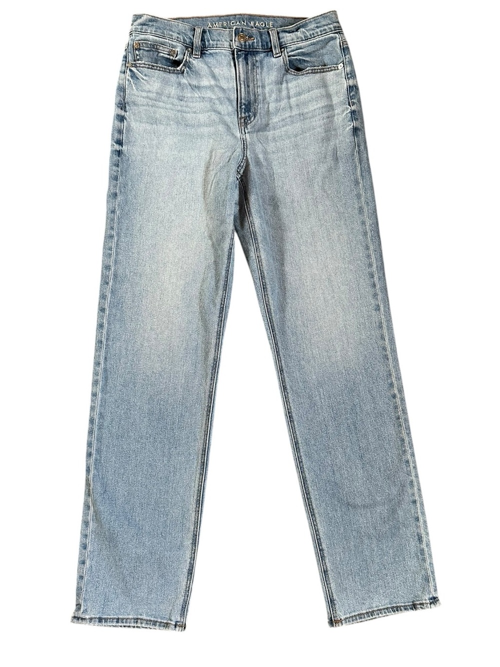 AMERICAN EAGLE Super High Rise Straight stretch jeans size 6 Long - Like New!